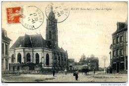 CPA - La Place De L'Église - Buchy