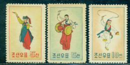 1960 National Dances,Traditon,Folk Costume,daggers,So-Ko,drum,KOREA N,Mi.213,MNH - Dance