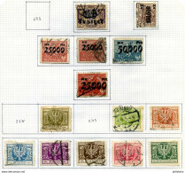 14 Timbres De Pologne N°108/109/110/108a/109a/110a - Used Stamps