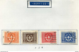 8 Timbres De Yougoslavie (Service) - Service