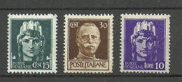 ITALY Italia 1929-1945 Michel 302 & 305 & 314 MNH - Poststempel (Zeppeline)