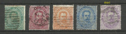 ITALY Italia 1879 Michel 37 - 40 & 42 (thin Place In The Middle!) O - Oblitérés