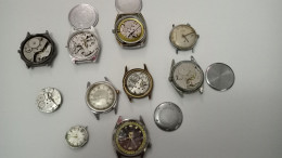 LOT DE 10 MONTRE MÉCANIQUE EN PANNE - Horloge: Antiek