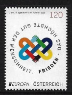 AUSTRIA /ÖSTERREICH /L'AUTRICHE - EUROPA-CEPT 2023 -"“PEACE – The Highest Value Of Humanity”".- SET Of 1 STAMP - N - 2023