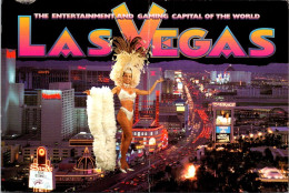 3-10-2023 (3 U 13) USA (posted To Australia In 1995 But With Fold In Center) Las Vegas (with Show Girl) - Las Vegas