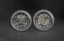 Lot  2 Commemorative  Coins 2 EURO 2022 ERASMUS+Constitution)  BUNC!! . Both In Capsules! - Griechenland