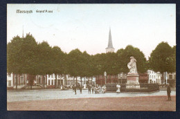 Maaseik (Maeseyck). Grand' Place. Eglise Ste.Catherine. Statue Des Frères Van Eyck( Jan Et Hubert-peintres). Café.1909 - Maaseik