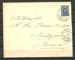 FINLAND FINNLAND 1903 Stationery Cover O VIBORG To Kuopio - Briefe U. Dokumente