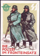 GERMANY - SS  POLIZEI IM FRONTEINSATZ  - ART CARD - 1942 - War 1939-45