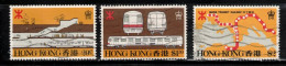 HONG KONG Scott # 358-60 Used - Hong Kong Railway - Oblitérés