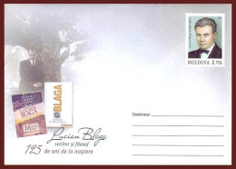 Moldova 2020 "125th Anniv. Of Lucian Blaga (1895-1961) Poet,playwright,novelist" Prepaid Envelope (PPE) Quality:100% - Moldova