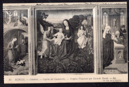 España - Circa 1920 - Postcard - Burgos - Cathedral - Condestable's Chapel - Flamencor Triptych By Gerardo David - Burgos