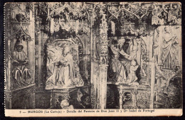 España - Circa 1920 - Postcard - Burgos - La Cartuja - Don Juan And Doña Isabel's Pantheon Detail - Burgos