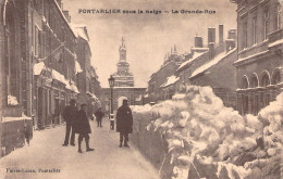 FRANCE - Pontarlier Sous La Neige - La Grande Rue - Carte Postale Ancienne - - Pontarlier