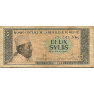 Billet, Guinea, 2 Sylis, 1960, 1960-03-01, KM:21a, TB+ - Guinea