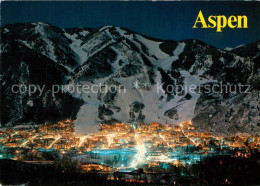 73361296 Aspen And Aspen Mountain By Moonlight Aspen - Otros & Sin Clasificación