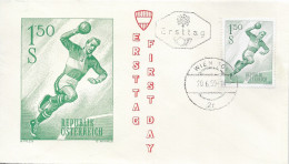 HANDBALL - 1ER JOUR ILLUSTRE PHASE DE JEU - CACHET VIENNE 1959, VOIR LE SCANNER - Handball