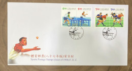 P) 1998 TAIWAN, SPORTS, TABLE TENNIS, HAND BALL, FDC, XF - Otros & Sin Clasificación