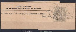 FRANCE BANDE JOURNAUX COTE JORDAAN TYPE BLANC 1c CAD DE PARIS 8 DU 26/09/1901 - 1900-29 Blanc
