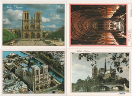 France, Paris, Notre Dame, 4 Postcards ( 2 ) - Notre Dame De Paris