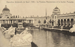 BELGIQUE - Exposition Universelle De Gand 1913 - La Fontaine Monumentale - La Section Française - Carte Postale Ancienne - Gent