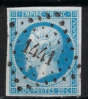 FRANCE Belles Oblitérations PC Ca.1849-61: Obl. PC 1441 (GRANVILLE, Manche, 2) Sur Y&T 14A - 1853-1860 Napoléon III