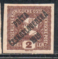 CZECH REPUBLIC REPUBBLICA CECA CZECHOSLOVAKIA CESKA CECOSLOVACCHIA 1919 AUSTRIA NEWSPAPER OVERPRINTED 2h MH - Ongebruikt