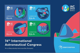 74th International Astronautical Congress Azerbaijan Stamps 2023 Type 1 - Altri & Non Classificati