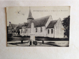 27 PINTERVILLE L'Eglise Et Le Monument Aux Morts - Pinterville