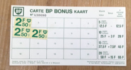 Bp Benzine Spaarkaart 1970 - Cars