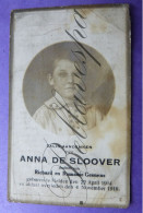 Anna DE SLOOVER Dochter Richard En R. GEENENS Melden 1914-1918 - Décès