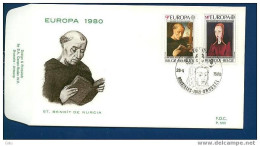 Belgique - Europa 1980- 1 FDC - 1980