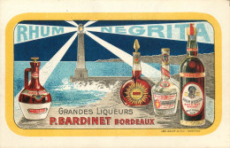 Carte PUBLICITAIRE    RHUM NEGRITA   P. Bardinet Bordeaux - Publicité