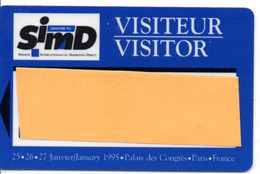 Carte Salon Magnétique SIMD Micro Marketing Direct 1993  Card Karte TBE (salon 12) - Cartes De Salon Et Démonstration