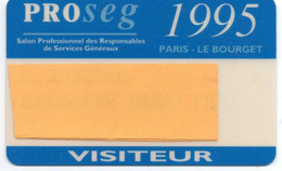 Carte Salon Magnétique Proseg 1995   Card Karte TBE (salon 04) - Cartes De Salon Et Démonstration