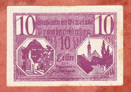 Notgeld, Gemeinde Prambachkirchen, 10 Heller, 1920 (22974) - Austria