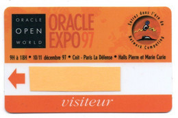 Carte Salon ORACLE EXPO 1997 France Paris  Card  Karte TBE (salon 79) - Cartes De Salon Et Démonstration