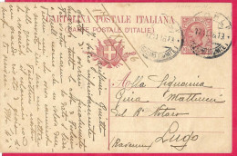 INTERO CARTOLINA POSTALE LEONI C.10 DA FORLI' *17.11.16* PER LUGO - Stamped Stationery