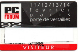Carte Salon Magnétique PC FORUM   Card Karte TBE (salon  56) - Badge Di Eventi E Manifestazioni