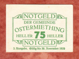 Notgeld, Gemeinde Ostermiething, 75 Heller, 1920 (22976) - Austria
