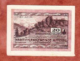 Notgeld, Landgemeinde Mittersill, 20 Heller, 1920 (22977) - Austria