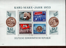DDR Block 009 A B Karl Marx MLH Mint (3) - 1950-1970