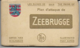 BELGIQUE - CARNET DE 20 CARTES PLAN D'ATTAQUE DE ZEEBRUGGE / PLAN VAN DEN AANVAL OP - Zeebrugge