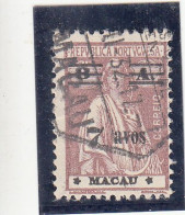 Macau, Macao, Ceres Com Sobretaxa, 7 A S/ 8 A. Castanho, 1931/33, Mundifil Nº 264 Used - Gebruikt