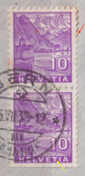 Chillon 196R, 10 Rp.violett  BERN  (Paar Mit Klebestelle)      1935 - Oblitérés