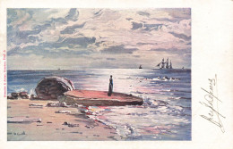 ARTS - Peintures Et Tableaux - Vue Sur La Mer - Carte Postale Ancienne - Malerei & Gemälde