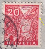 Leventina 198R, 20 Rp.rot  LIESTAL  (Klebestelle)      1935 - Oblitérés