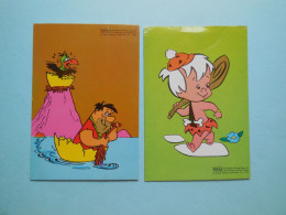 Petites Cartes LES PIERRAFEU © Hanna Barbera INC 1964..CP12 - Andere & Zonder Classificatie