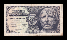 España Spain 5 Pesetas Seneca 1947 Pick 134 Serie E Mbc Vf - 5 Pesetas