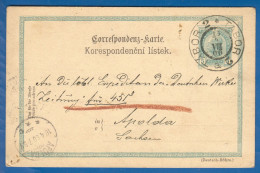 Tschechien; PC Korrespondencni Listek 5 Heller; Correspondenz Karte; 1900 Von Tabor Böhmen Nach Apolda Sachsen - Cartes Postales